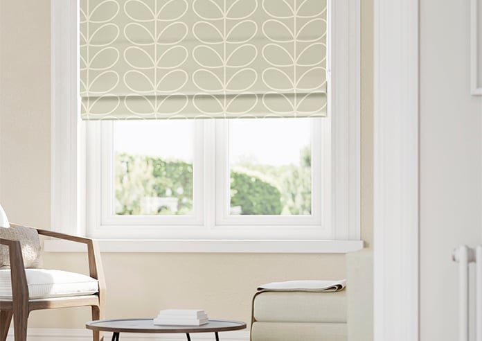 Orla Kiely Jumbo Linear Stem, Pebble - Twist&Fit Roman Blind - Image 5